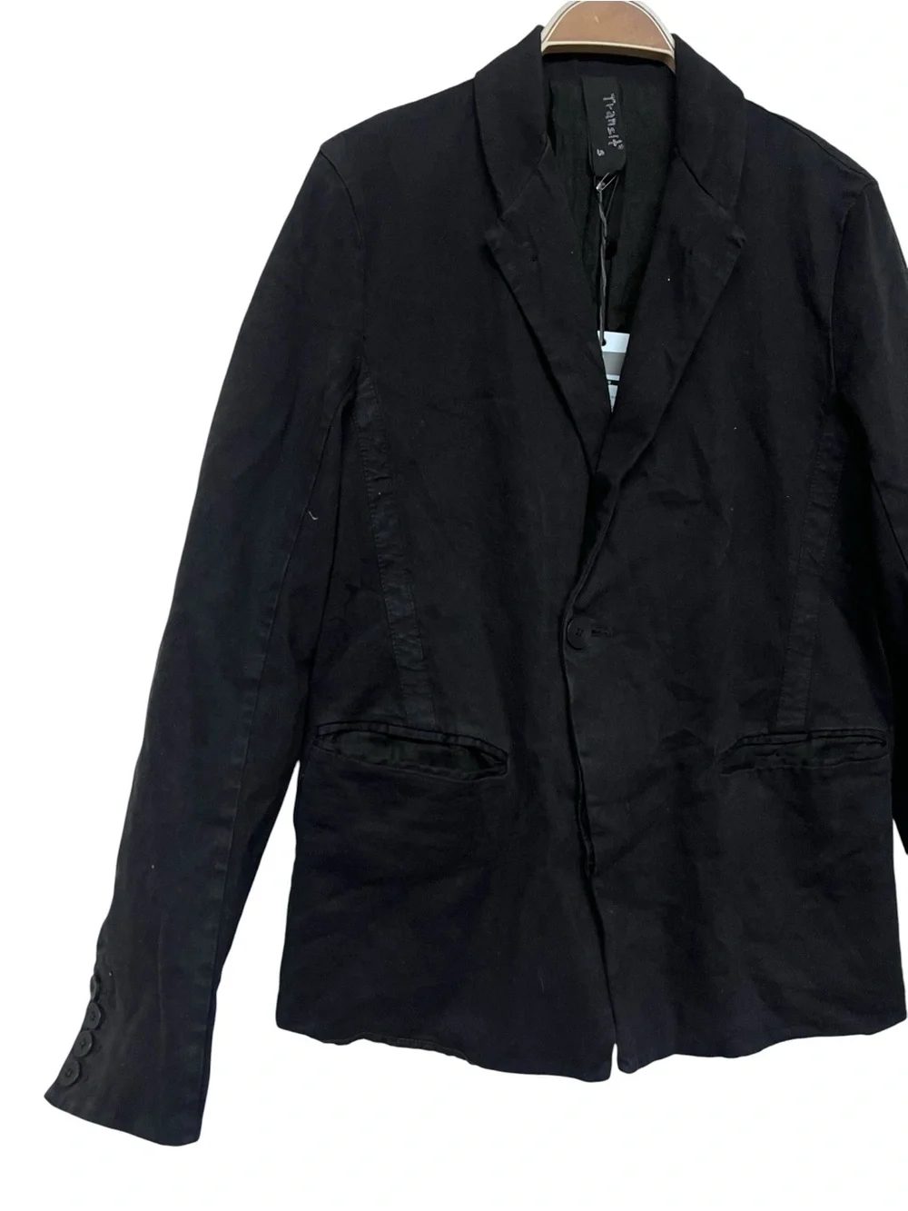 New Mens Transit Italy Black Blazer Jacket Wool‎ Blend